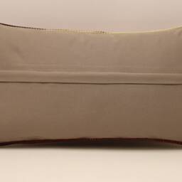 Vintage Turkish Kilim Pillow Cover, Bohemian Wool Cushion - 10x20 - thumbnail 4