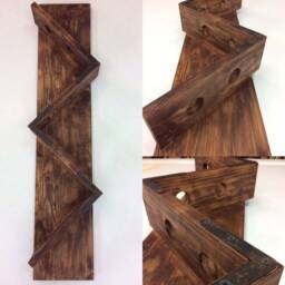 Wine Rack-Wall Mounted Wine Rack-Rustic Vintage Rack Large Rack, Father's Gift, Day Gift