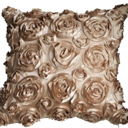 Textured Rose Pillow Cover - Ivory Taupe Decorative - thumbnail 4