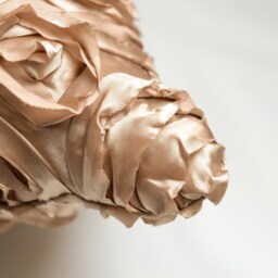 Textured Rose Pillow Cover - Ivory Taupe Decorative - thumbnail 2