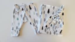 Trees Swaddle Blanket & Newborn Hat Set. Leggings. Take Home Photo Prop. Baby Shower Gift. Clothes - thumbnail 1