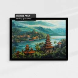 Bali Location Landmark Painting Framed Poster Print & Canvas Wall Decor Art Bedroom Home Interior Gift - thumbnail 2