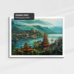 Bali Location Landmark Painting Framed Poster Print & Canvas Wall Decor Art Bedroom Home Interior Gift - thumbnail 3