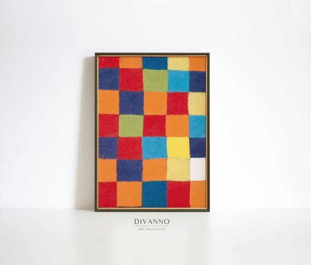 Paul Klee Abstract Art Print, Geometric Color Chart Printable, Contemporary Wall Art, Mid-Century Modern Home Decor, Bauhaus Design Poster - image 1