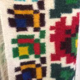 Handwoven Wool Ukrainian Carpet Hutsul Folk Floral Rug, Blanket Throw - 210x150cm - thumbnail 4