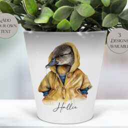 Personalised Duck Plant Pot - Custom Name Planter Cute Duckling D??cor Farmhouse Indoor Rustic Home Accent - thumbnail 2