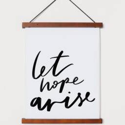 Hope Christian Print, Wall Art, Minimalist Decor, Black & White Modern Religious Decor - thumbnail 3