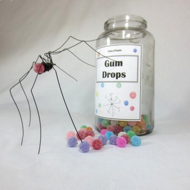 Lovely Long-Legged Red Gumdrop Spider Repurposed Sculpture - image 1
