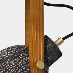 Pera Ceramic Pendant With Fire-Hose Strap, Black Clay - thumbnail 2