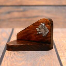 American Staffordshire Terrier - Wooden Candlestick With Dog, Souvenir, Decoration, Limited Edition, Collection - thumbnail 2
