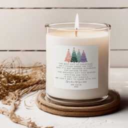 Promoted To Grandparents Christmas Ornament, Pregnancy Announcement, Reveal Grandparents, New Grandma & Grandpa Xmas Candle - thumbnail 3
