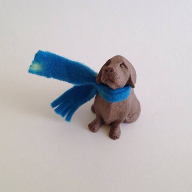 Handcrafted Ceramic Labrador Figurine Terracotta Clay Dog Sculpture - image 1