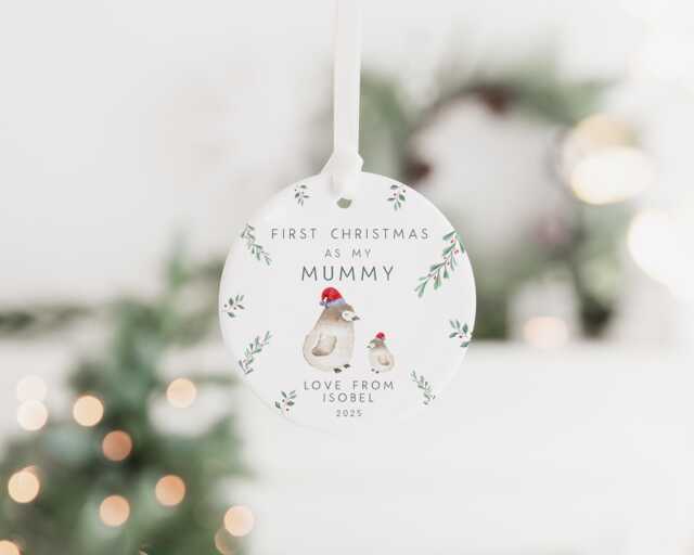 Baby's First Christmas Ornament - As My Mummy Gift 1st As Mommy Mama Momma Bauble Tree Decoration - image 1