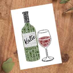 Personalised Wine Lover Word Art Print - Birthday Gift - thumbnail 3