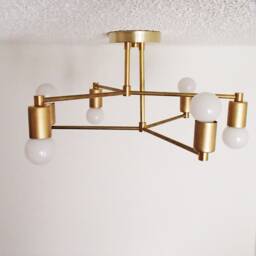 Modern Ceiling Light - Crossover 6 Arm Kitchen Dining Room Bedroom Contemporary Ul Listed - thumbnail 3