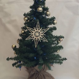Christmas Tree Decoration - Handmade German Straw Star Ornament Design 6 - thumbnail 2