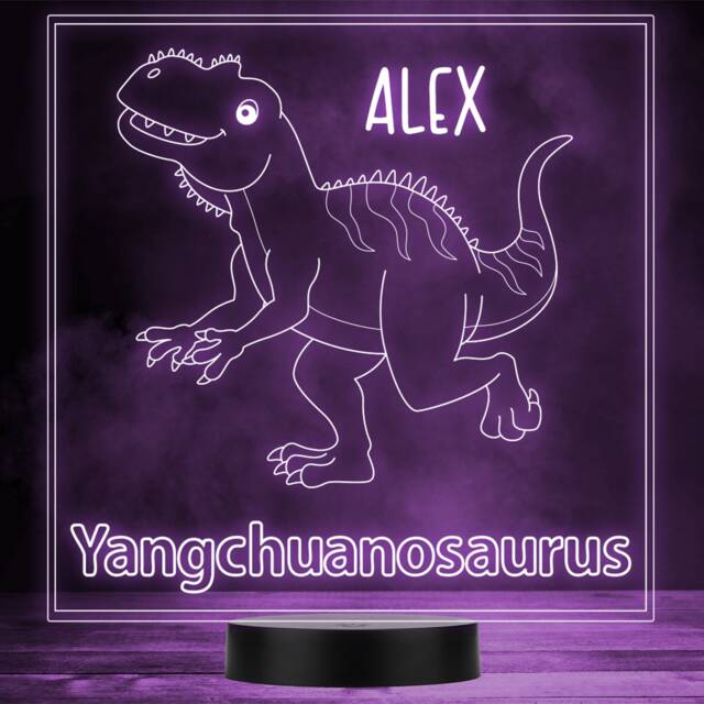 Kids Cute Dinosaur Fan Yangchuanosaurus Led Personalised Gift Night Light - image 1