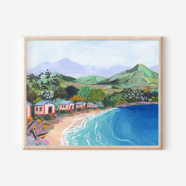 Muuido Island Art Print South Korea Travel Poster
