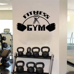 Fitness Gym Wall Decal Motivational Workout Decor T727 - thumbnail 1
