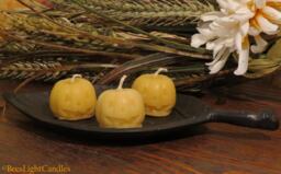 Pumpkin Beeswax Candles/Jack-O-Lantern Made Of 100% Natural - Pack 3 Halloween Fall Festival Event Cucurbit Gift - thumbnail 1