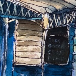 "Art, Painting, Watercolor, Jamaican, Shabby, Rustic, Shop, Print - ""Cold Drinks" - thumbnail 3