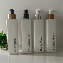Personalised White Square Soap Dispenser Bottle With Pump 250Ml - 12 Options - thumbnail 1