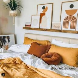 Round Copper Velvet Pillow // Pouf Box Tufted Cushion - thumbnail 2