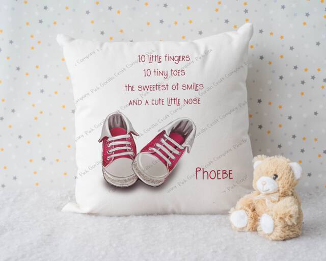 Baby Gift, New Cushion, Christening Pillow, Gift For New Baby, Baby, Nursery Cushion, Cushion - image 1