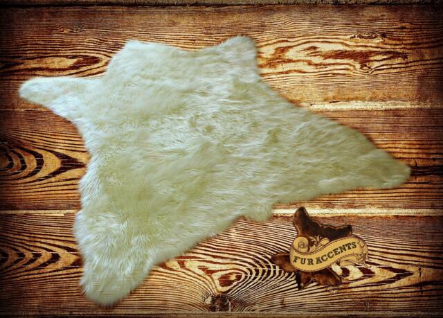 Faux Fur Bear Skin Rug - Soft Plush Accent - image 1