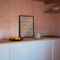 Beach Huts Unframed Print - Prints Art Summer Decor Colourful Bathroom House - thumbnail 3
