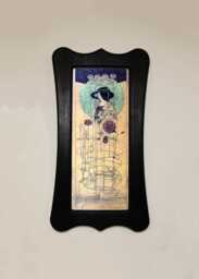 Black Wooden Framed Picture, Art Nouveau Style, Charles Rennie Mackintosh, Part Imagined, Print, Wall Hanging Home Decor - thumbnail 1