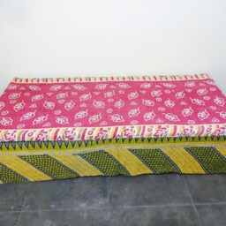 Kantha Quilt Indian Cotton Bedspread Blanket Bedding , Bed Cover, Sofa Throw , Gardern Decor - thumbnail 3