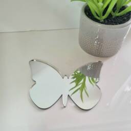 Etched Butterfly Acrylic Mirror Wall Art - Many Size, Colour Options - Bespoke Items Made - thumbnail 3