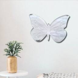 Etched Butterfly Acrylic Mirror Wall Art - Many Size, Colour Options - Bespoke Items Made - thumbnail 2