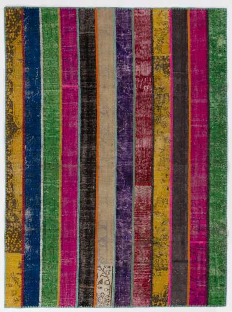Multicolor Handmade Turkish Patchwork Rug - image 1