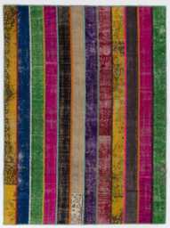 Multicolor Handmade Turkish Patchwork Rug - thumbnail 1