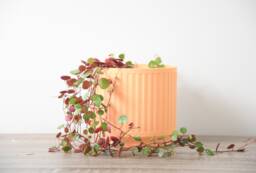 "Jetsetter Planter With Drainage & Saucer in Orange Sherbet, Unique 3D-Printed Plant Pot, Small To Large Sizes 4"" 5"" 6"" 7"" 8" - thumbnail 1