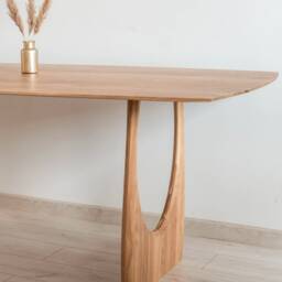 Solid Oak Dining Table, Live Edge, Scandinavian Style, 240x100 cm - thumbnail 4