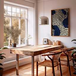 Abstract Zebra Pattern Poster, Modern Minimal Wall Art, Blue & Black Textured Print, Contemporary Interior Decor - thumbnail 3
