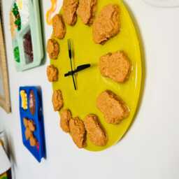 Chicken Nugget Wall Clock/Dopamine D??cor/Fake Food/Kitchen D??cor/Food D??cor/Pop Art/Maximalist D??cor/Funny Clock/Unique Gift/ Food Clock - thumbnail 3