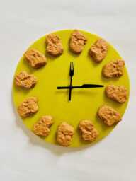 Chicken Nugget Wall Clock/Dopamine D??cor/Fake Food/Kitchen D??cor/Food D??cor/Pop Art/Maximalist D??cor/Funny Clock/Unique Gift/ Food Clock - thumbnail 1