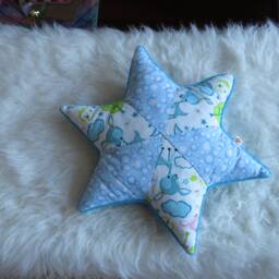 Star Pillow...blue Star...children's Room...sleeping...cuddly Pillow...fawn...boys...baby...decorative Pillow...kids - thumbnail 4