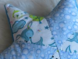 Star Pillow...blue Star...children's Room...sleeping...cuddly Pillow...fawn...boys...baby...decorative Pillow...kids