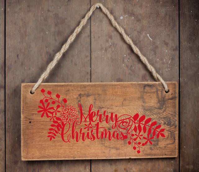 Merry Christmas/Decal Holiday Decor Lettering Wall Words Home Vinyl - image 1