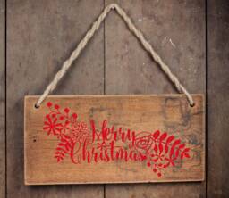 Merry Christmas/Decal Holiday Decor Lettering Wall Words Home Vinyl - thumbnail 1
