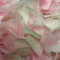 Baby Rag Rug, Pink White Shimmer Boho Chic Area Shag Rugs, Shabby Floor Mat, Welcome Newborn Photography 3'round - thumbnail 3