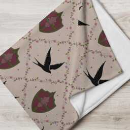 Soft Cosy Blanket - Shield Of Sparrows Devney Perry Bookish Reading Pattern Soft-Touch Fabric Readers - thumbnail 2