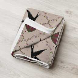 Soft Cosy Blanket - Shield Of Sparrows Devney Perry Bookish Reading Pattern Soft-Touch Fabric Readers - thumbnail 3