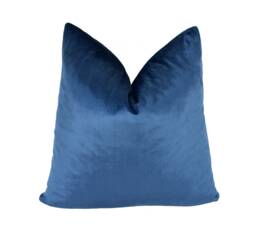 stunning Designer Indigo Velvet Cushion Cover - Handmade Throw Pillow Home Decor - thumbnail 1