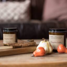 Pumpkin Coffee Soy Candle - Fall Scent, Notes - thumbnail 2